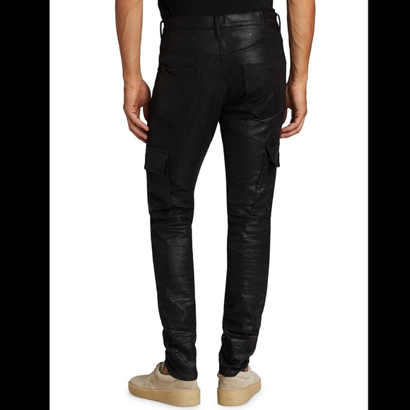 Purple Brand Tar Coated Cargo Pants NWT Sz 34 - Picture 3 of 11